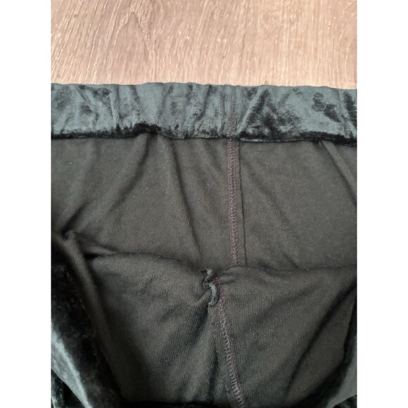 Crushed Forest Green Velour Asymmetric Ruched Draped Whimsigoth Maxi Skirt Sz L - Picture 8 of 10